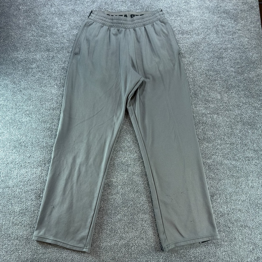Under Armour Mens Gray Mesh Athletic Pants Loose Fit Training Joggers Medium Gym